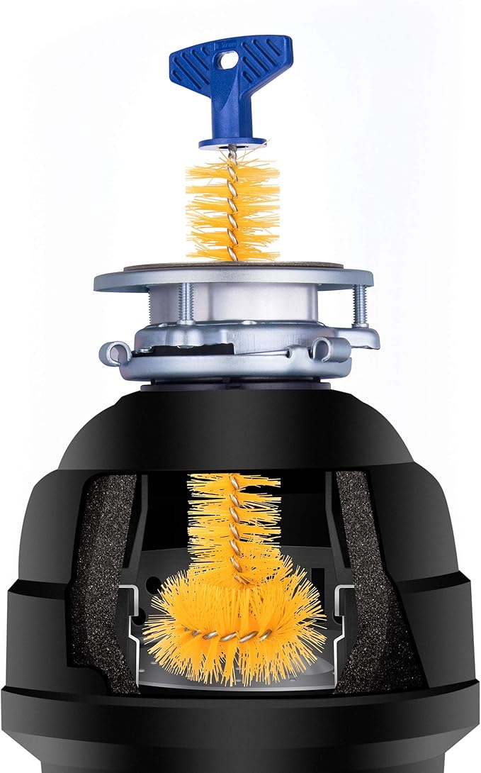 Mr. Scrappy Universal Garbage Disposal Brush, Sturdy Grip Handle