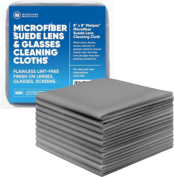 Premium Lens Screen Cleaning Cloth by Microfiber Wholesale | Gray | 8”x8” |