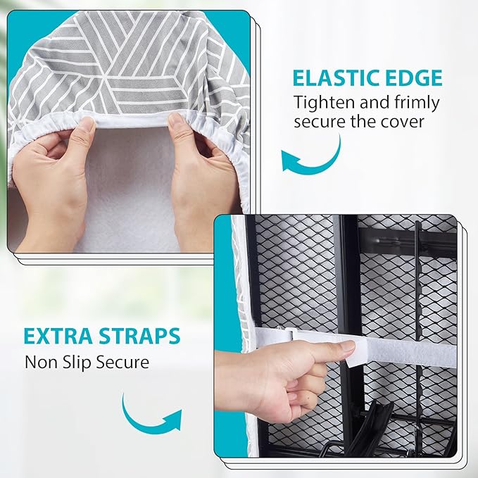Seiritex Extra Wide Ironing Board Cover and Pad 18 x 54 inch Heat Reflective