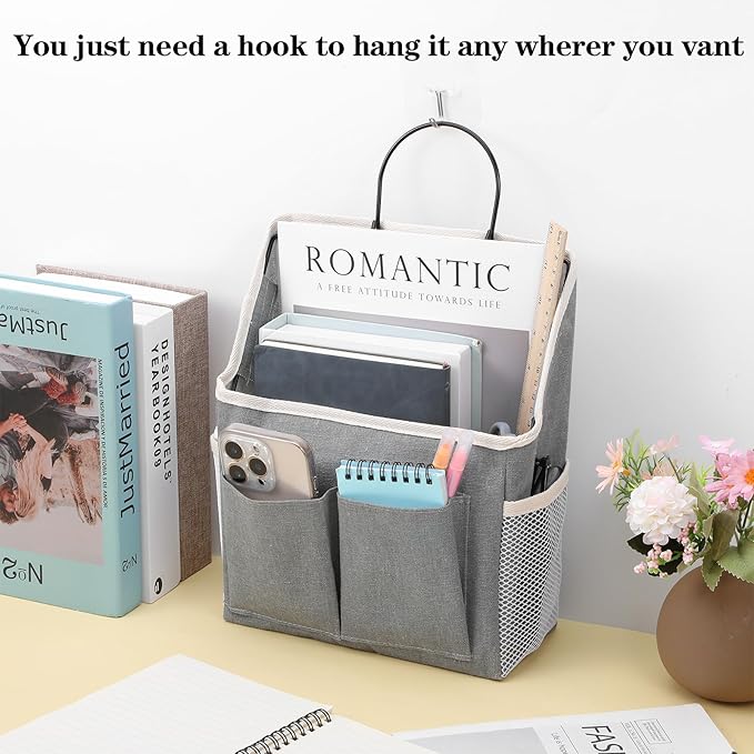 Wall Hanging Storage Bag Cotton Linen Hanging Storage Basket