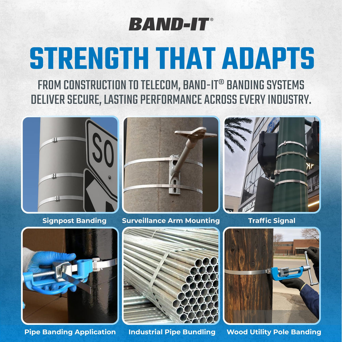 BAND-IT C00169 Standard Banding Tool – 1/4" to 3/4" Wide (0.015" - 0.030" Thick) Alloy, Galvanized & Stainless Steel Strapping Tensioner with Built-in Cutter for Industrial Applications