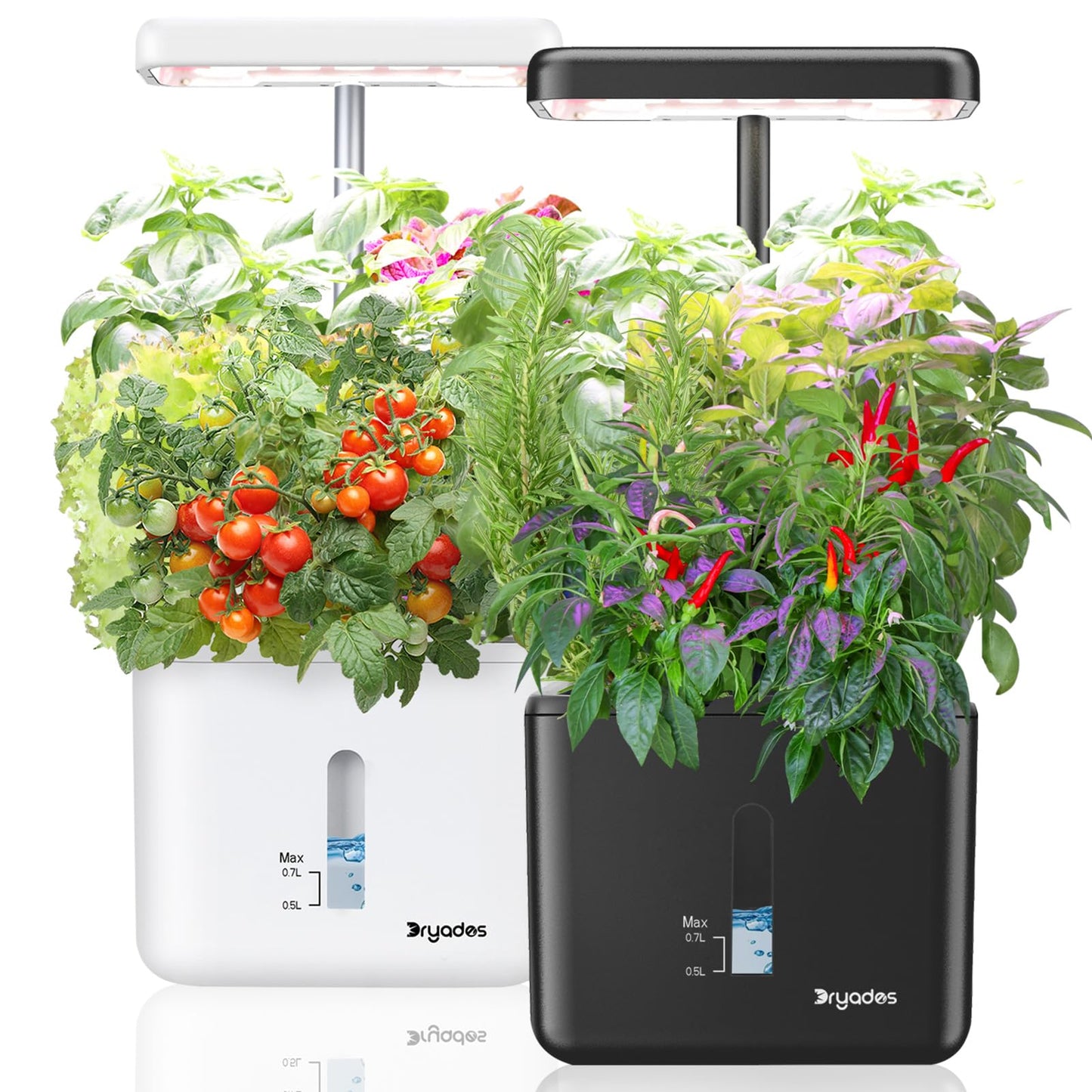 2 PACK Plant Pots Indoor Garden Planter Growing Systems Small Smart Soil Gardening System with 17 Watts LED Grow Light Auto Timer Self-Watering Soil Planter Pot Gifts for Mom Women (No Seeds&Soil)