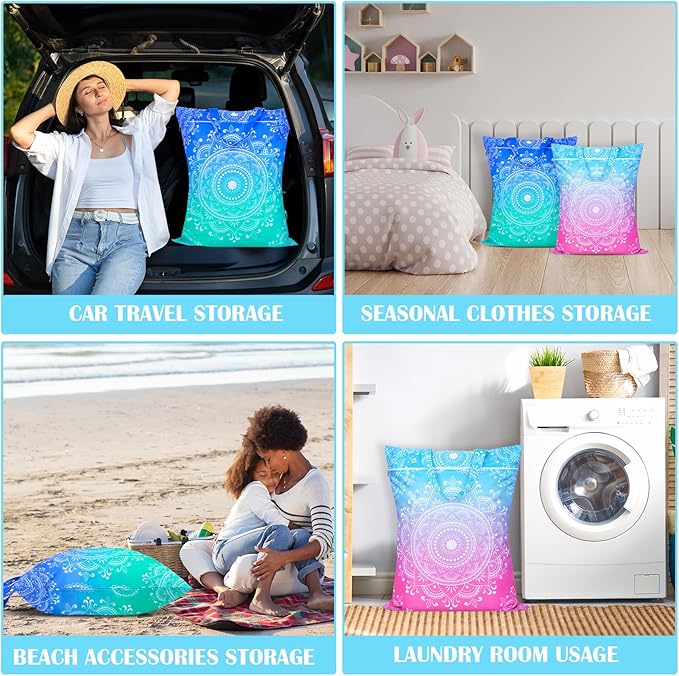 2 Pcs Large Travel Laundry Bags
