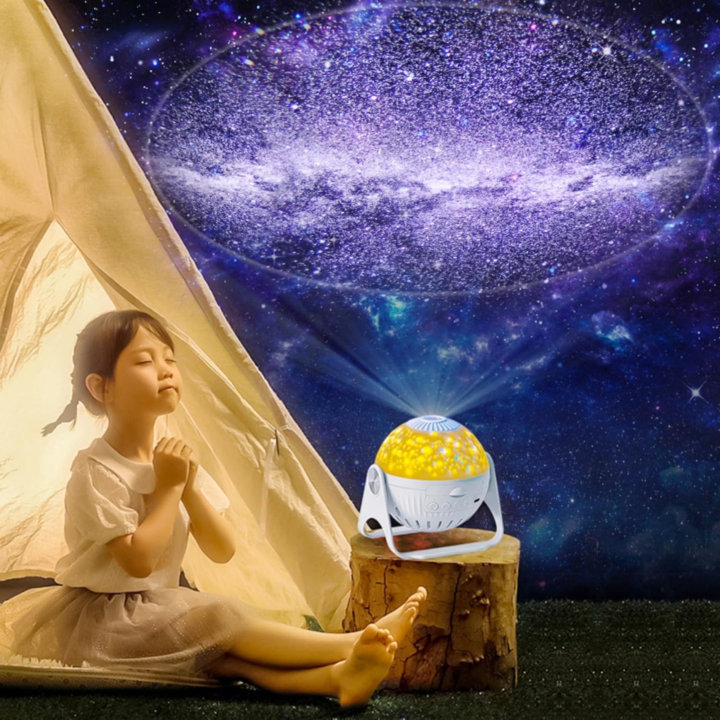 Star Projector, 7 in 1 Galaxy Projector, Night Light for Kids Bedroom, Ceiling, Planetarium Projector, Kids Night Light with Timer 360° Rotating Lamp, Christmas, Nursery, Room Decor (White)