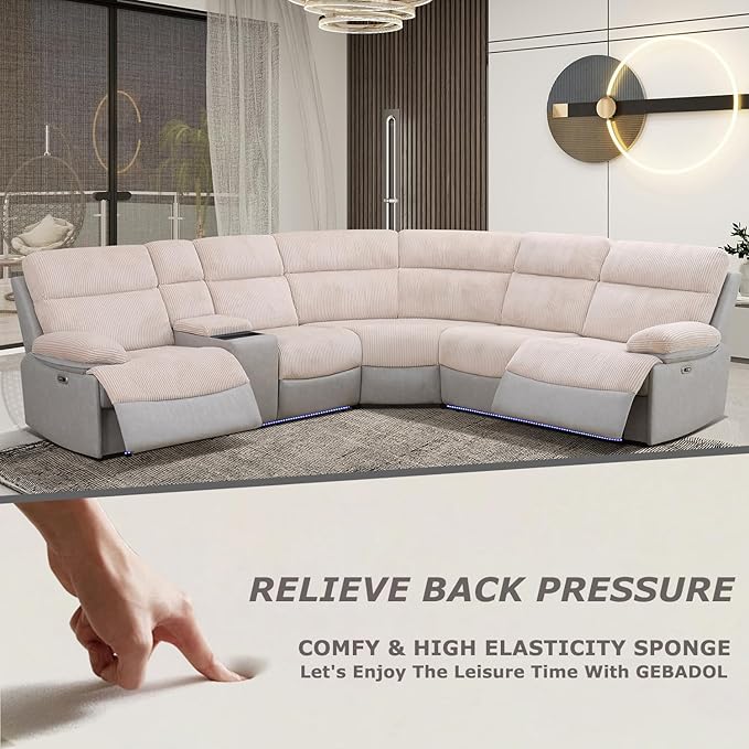 Power Recliner Sectional Sofa, Sectional Couch