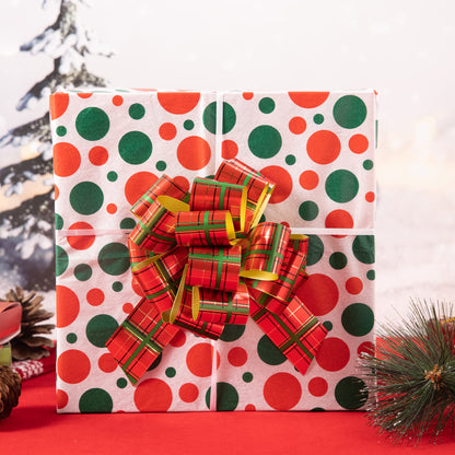 JOYIN 24 PCS Christmas Pull Bows for Gift Wrapping 4.7", Gift Wrap with Ribbon Pull Bows, Easy and Fast Wrapping Accessory for Xmas, Baskets, Wine Bottles, Present, Florist, Bouquet Decoration