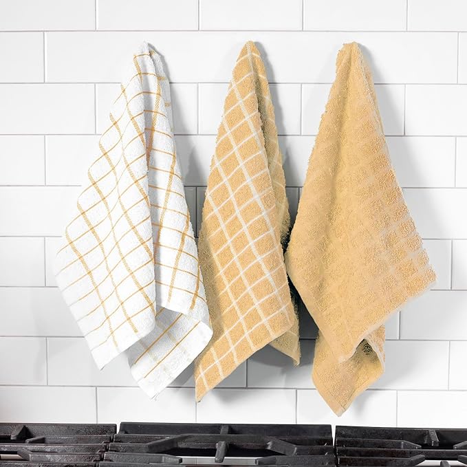 Ritz Premium 100% Cotton Terry Check Kitchen Dish Towels
