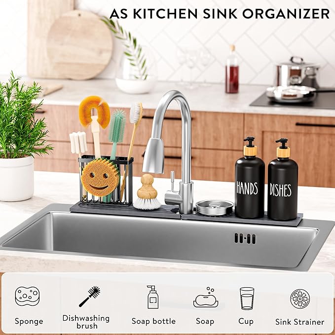 Cisily Diatomite Faucet Mat for Kitchen Sink Protectors