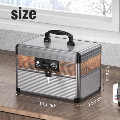 Glosen Medicine Lock Box,locking medicine box, Security Lock Boxes，lock box, First Aid Key Safe Box,Lock Box for Medication