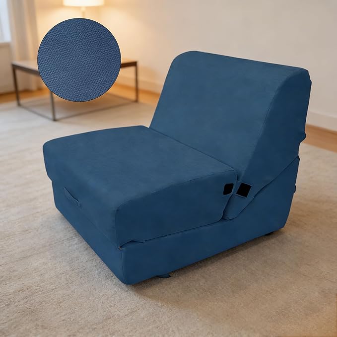 jela Luxury Indoor Chaise Lounge, Foldable Sofa Bed Chair