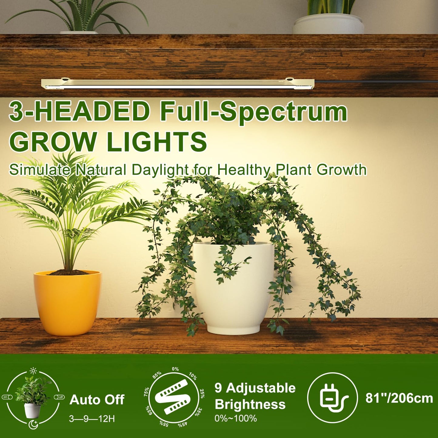 GarveeLife Plant Shelf with Grow Light, Tall Plant Stand Indoor, 7 Tiered Large Metal Shelf with Hanging Hooks, Multi-Purpose Display Rack, Flower Bonsai Pots Organizer for Balcony, Living Room