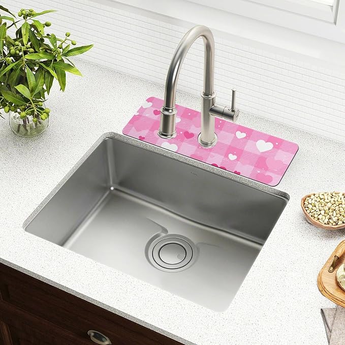 Kitchen Sink Splash Guard 1 PC 14.7 Inch Sink Faucet Mat Splash Guard
