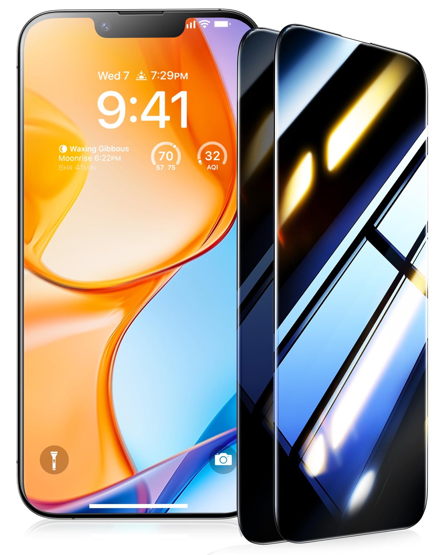 UltraGlass 9H+ Glass for iPhone 15 Pro Max Privacy Screen Protector [Invisible Privacy Armor] Screen Protector 15 Pro Max Tempered [Full Coverage & Longest Durable] 15 ProMax, 2 Pack