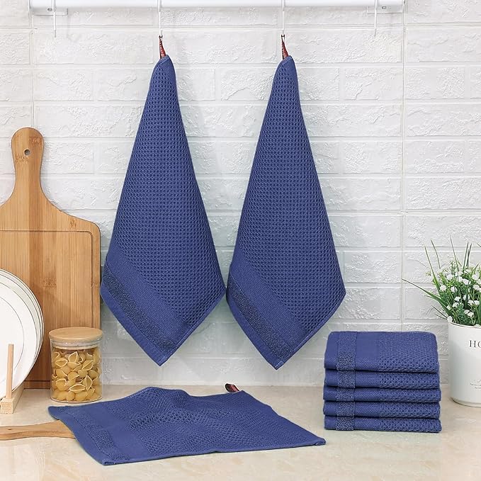 Homaxy 100% Cotton Waffle Weave Kitchen Towels, 13 x 28 Inches Super Absorbent