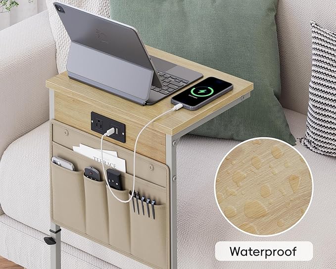 Vagusicc C-Shaped End Table