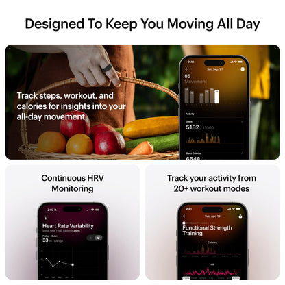 ULTRAHUMAN Ring AIR – Sleep and Fitness Tracker, Smart Ring for Men and Women, No app fee for Standard Features, Up to 6 Days Battery Life