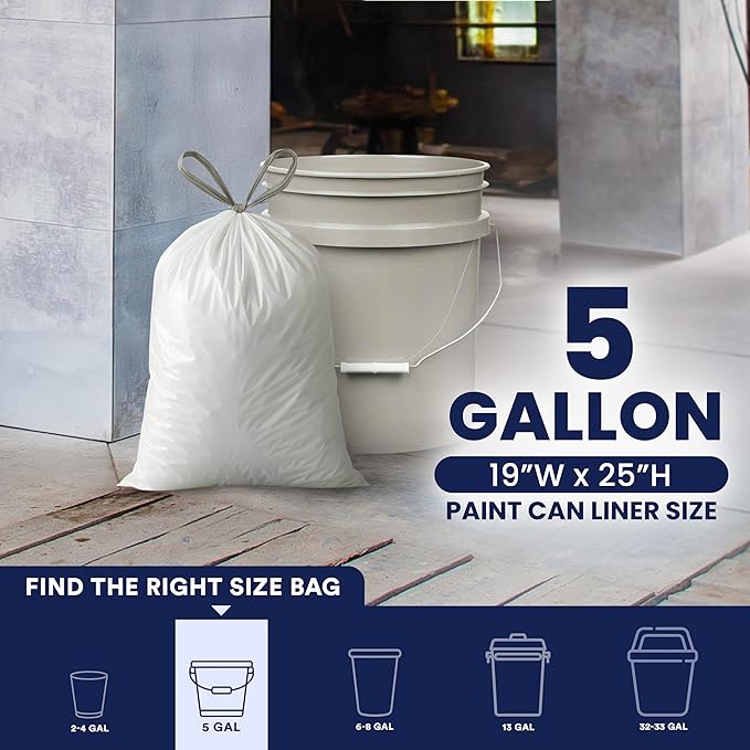 Plasticplace 5 Gallon Trash Bags
