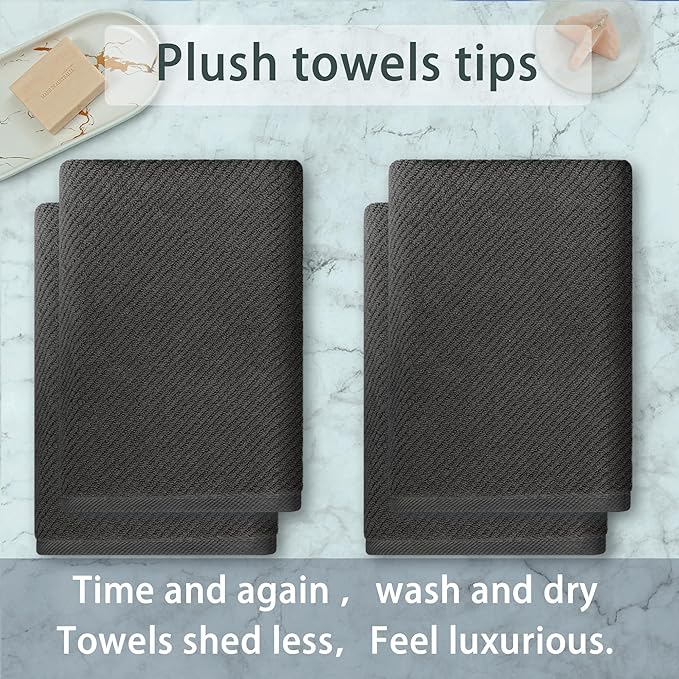 VOOVA & MOVAS Grey Bath Towels