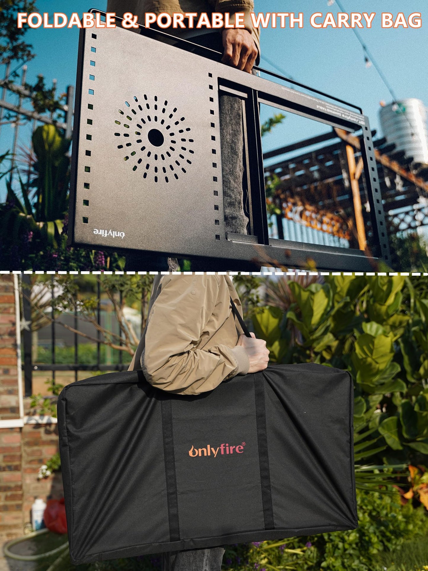 ONLYFIRE OUTDOOR LIVING IGT Camping Table Kit with Propane Gas Stove & Carry Bag, Portable Folding Camp Table, IGT Unit Combination Combo for Picnic, RV, Tailgating, Patio, Backyard, GS337