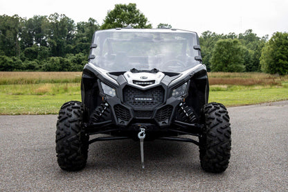 Rough Country 4,500 LB Winch Mount Kit for Can-Am Maverick X3 - Bolt-On Plate with RS4500S UTV Winch & Synthetic Rope