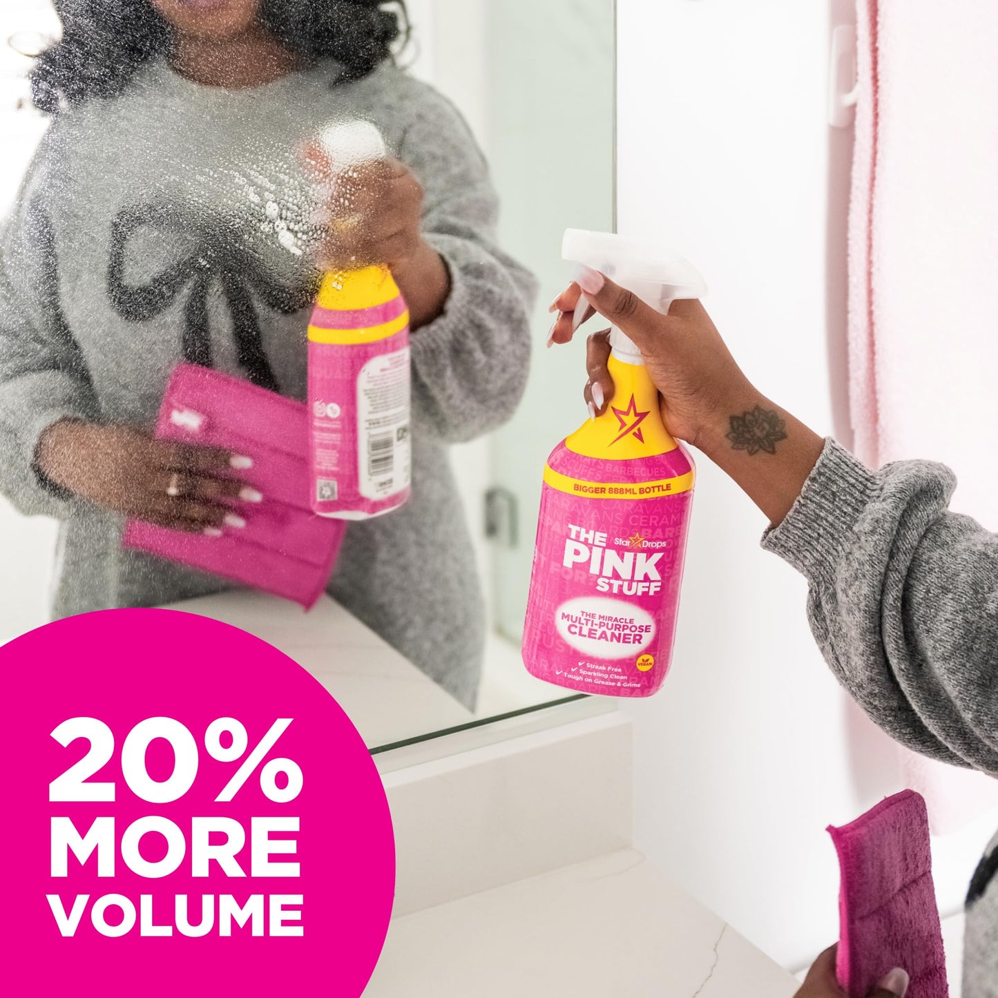 Stardrops The Pink Stuff Miracle Multi-Purpose Cleaner – Removes Grease, Grime, and Stains on Kitchens, Bathrooms, Floors, and More, 25 fl Oz