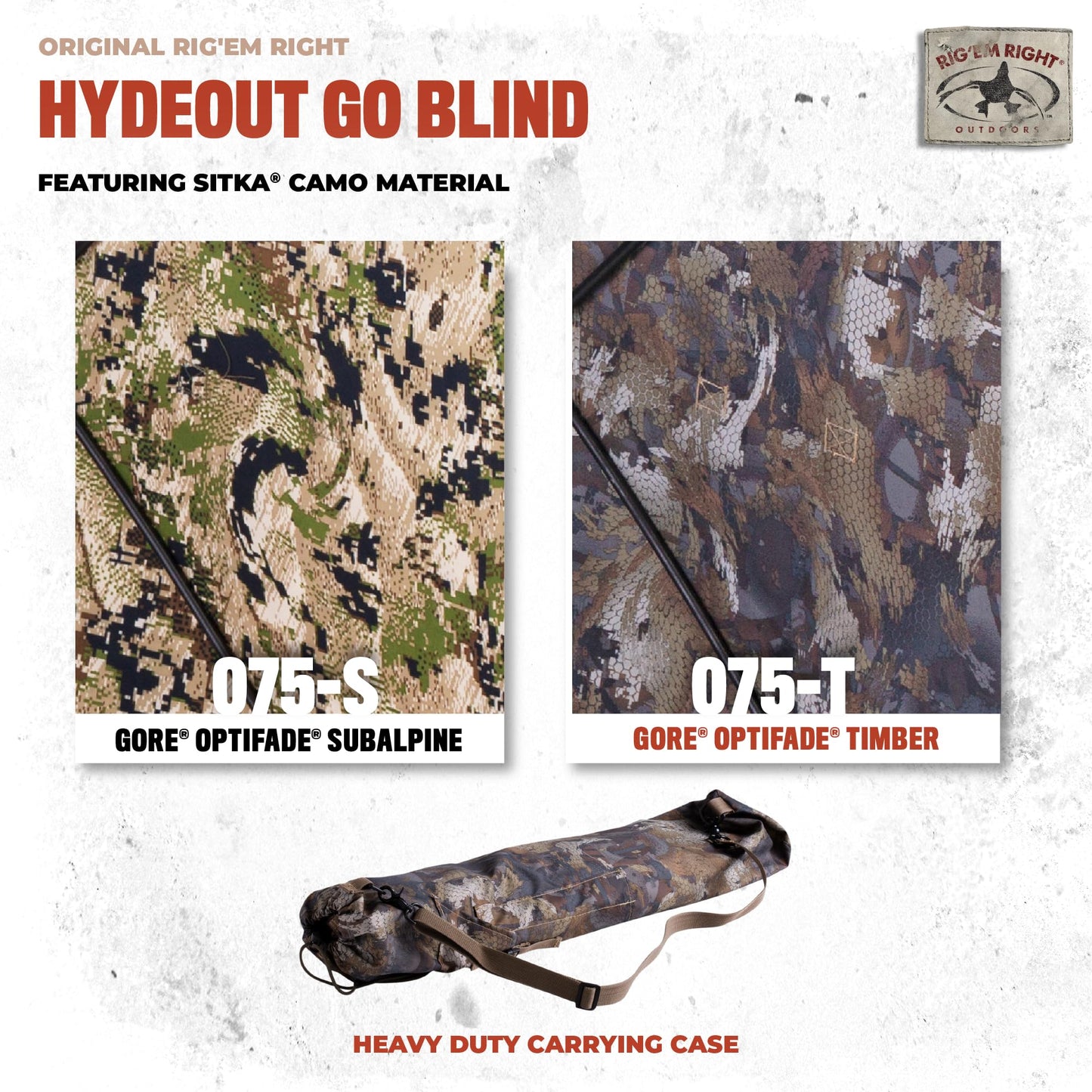 Rig'Em Right Hydeout Go Blind, Gore Optifade Timber (075-T)