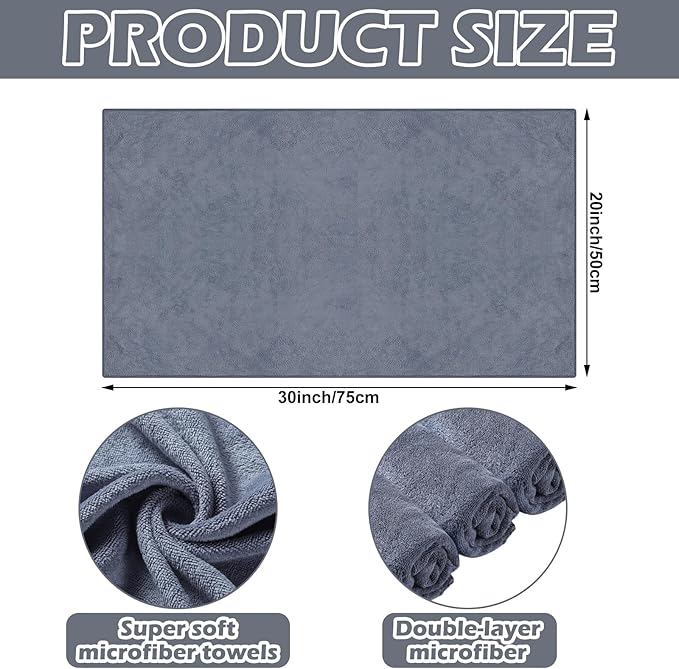 10 Pcs Extra Large Microfiber Cleaning Cloth 30" x 20" Large Floor Microfiber