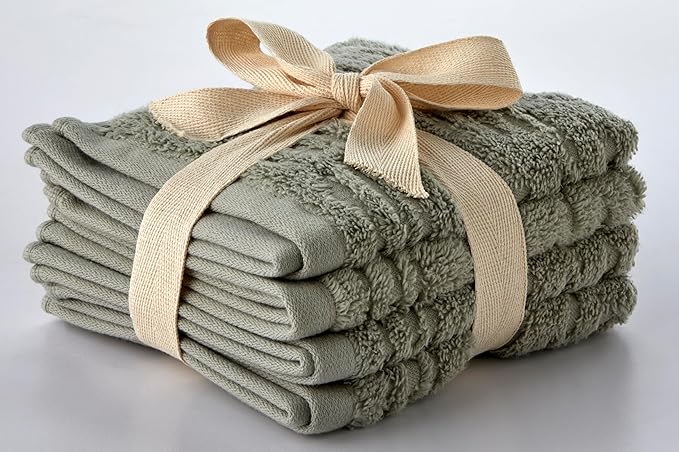 SKL Home CloudSoft Cotton Luxury 4-Piece Washcloth Set