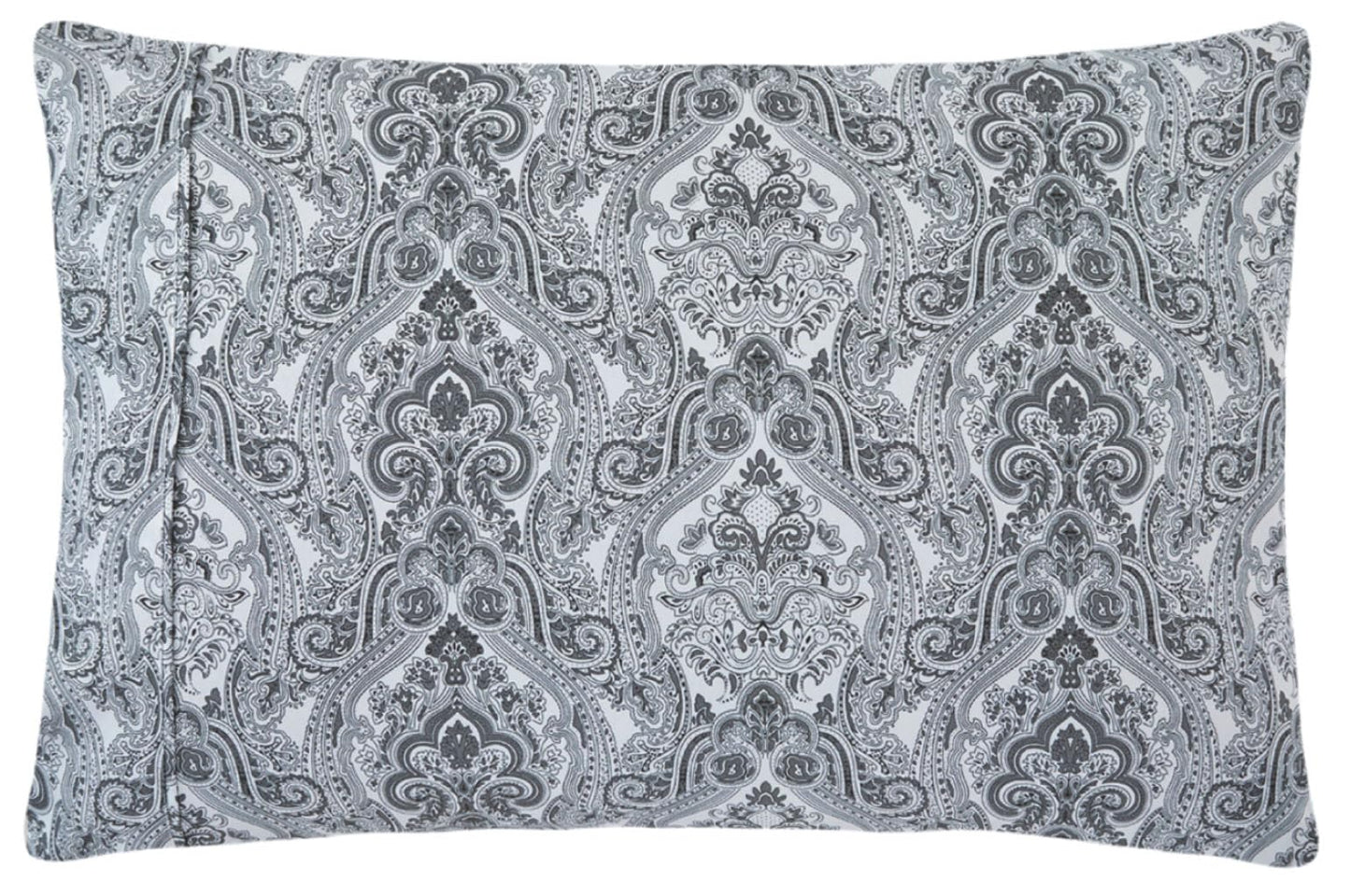 Spirit Linen home 6-Piece Twin Size Bed Sheet Set - Deep Pocket, Paisley Pattern, Soft and Breathable Bed Sheets, Microfiber Material, Includes 1 Fitted, 1 Flat, 4 Pillowcases - Dark Grey Paisley