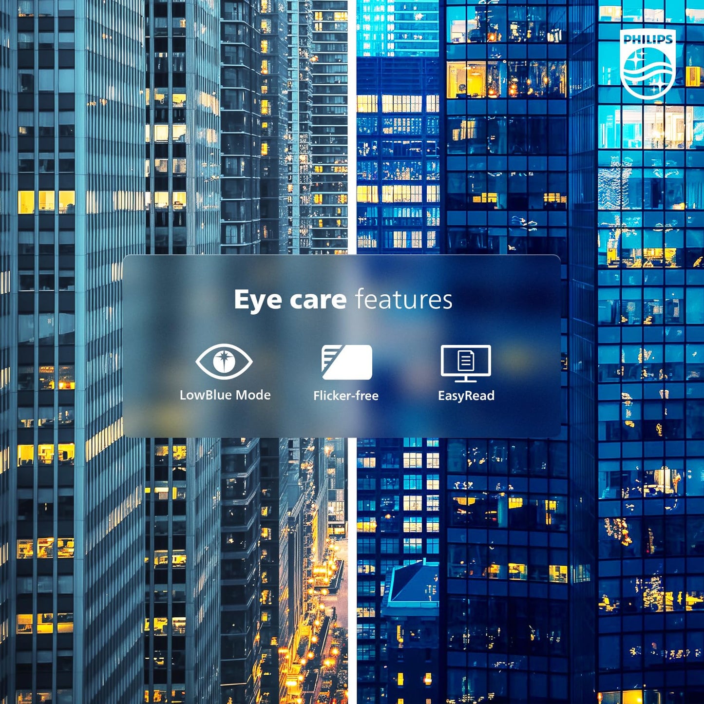 Philips 221V8LB 22 inch Class Thin Full HD (1920 x 1080) Monitor, 100Hz Refresh Rate, VESA, HDMI x1, VGA x1, LowBlue Mode, Adaptive Sync, 4 Year Advance Replacement Warranty