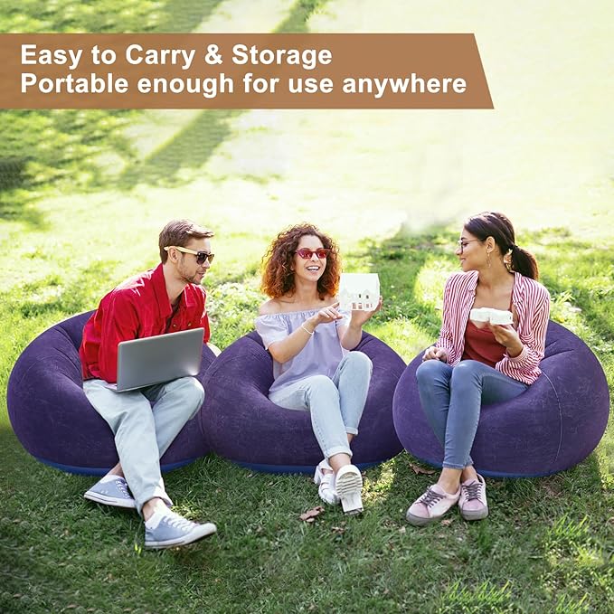 Realspring 6 9 12 Pcs Inflatable Bean Bag Chairs