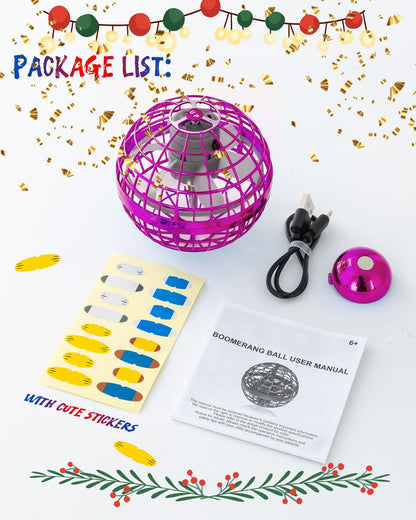 owlrun 2024 Modified Flying Orb Ball Toys for Boys Cosmic Globe Floating Ball Soaring Boomerang Hover Ball Mini Drone Flying Spinner Cool Kids Toys Birthday Gifts for Boys Girls 6 7 8 9 10+
