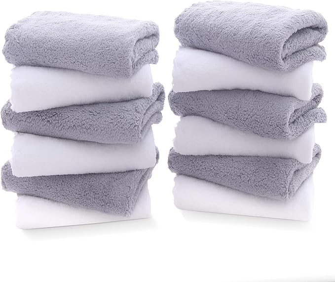 TENSTARS 12 Pack Premium Washcloths Set