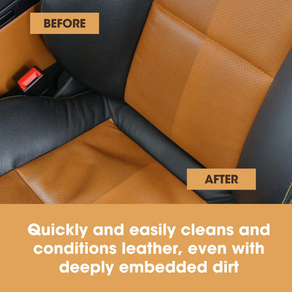 Furniture Clinic Complete Leather Care Kit+ With Large Leather Cleaner & Leather Protection Cream for Sofas, Car Seats - Leather Care Set Includes 500ml Ultra Clean & 500ml Leather Conditioner