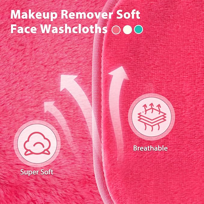 Makeup Remover Cloth, Makeup Remover Pads Microfiber Face Washcloth