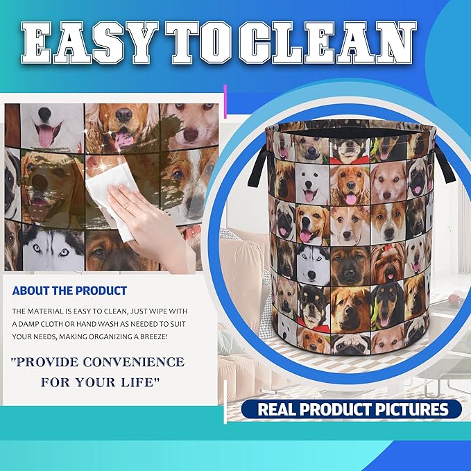 Cute Dog Laundry Basket Animal Pet Oxford Cloth Laundry Hamper