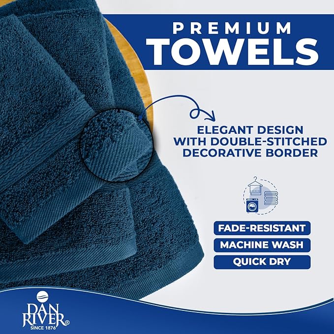 DAN RIVER 8 PC Luxury Bath Towels