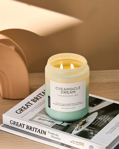 M&SENSE Orange Creamsicle Candle for Home Refresh & Spring Scenting, 19.4oz Soy Wax Candle with 110 Hours Burn Time, Non Toxic, Long Lasting Fragrance Gifts for Women & Mom