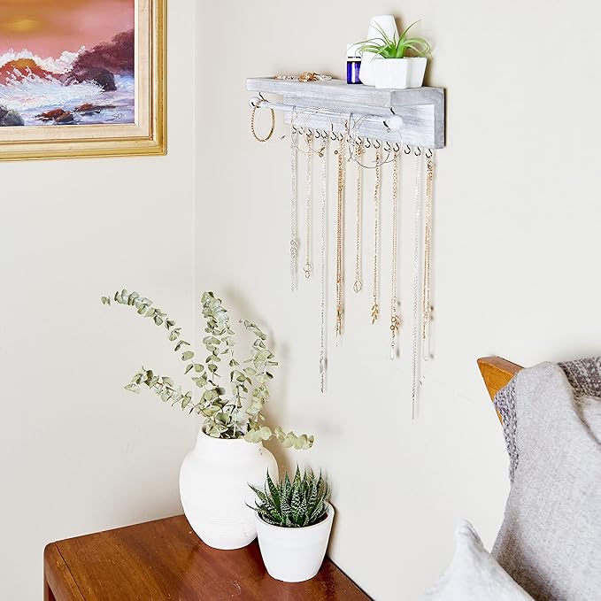 Rustic Necklace Jewelry Organizer