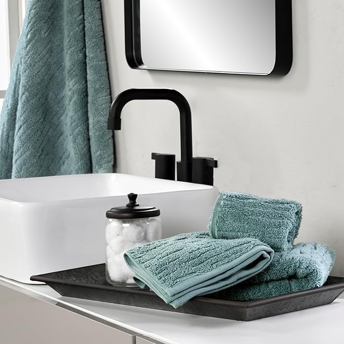SKL Home CloudSoft 100% Cotton Luxury 6-Piece Towel Set, 600 GSM, Ultra Plush &