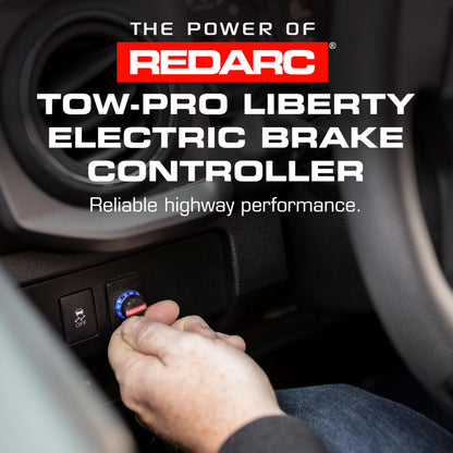 REDARC Tow-Pro Liberty Electric Trailer Brake Controller, Universal Fit for 1 to 2 Axle Cars, Trucks, SUVs, Proportional Braking, 12V Compatible to Tow RV, Camper, Trailer, Boat