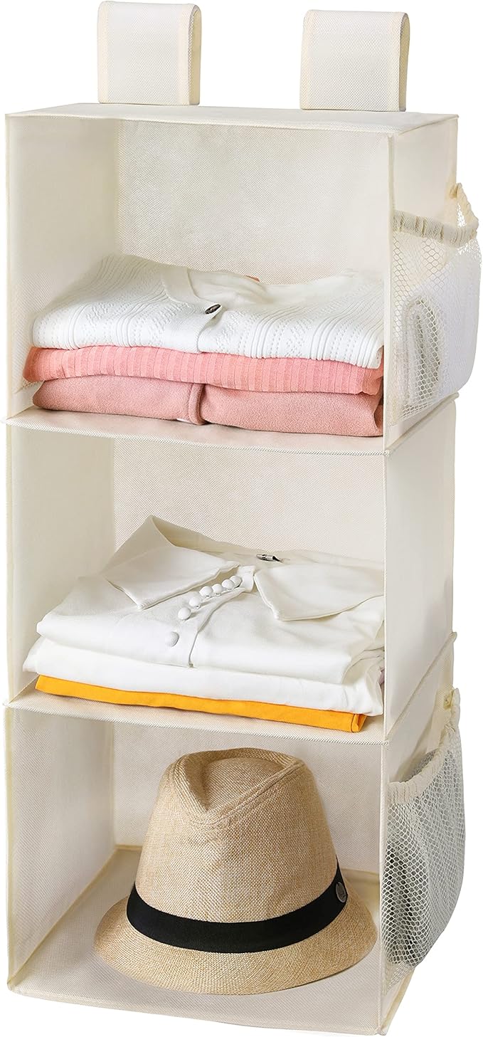 MAX Houser 3-Shelf Hanging Closet Organizer, Hanging Sweater Organizer