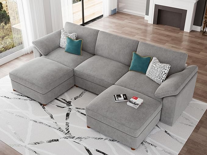 EASE MOOSE Sectional Modular Sofa, Comfty U Shape Sectional FSC Certified