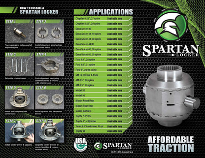 USA Standard Gear Spartan Locker for Dana 30 diff, 27 Spline, Includes Heavy-Duty Cross pin Shaft