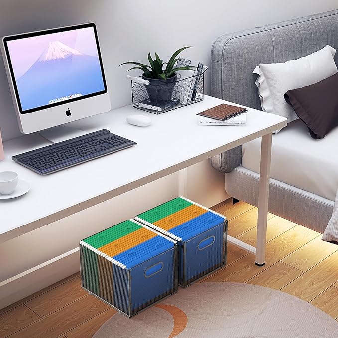 samstar 2 Pack Hanging File Organizer, Mesh File Folder Box Filing Box File
