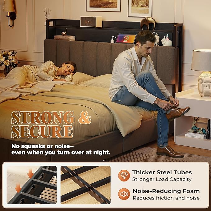 PRAISUN Bed Frame Queen Size