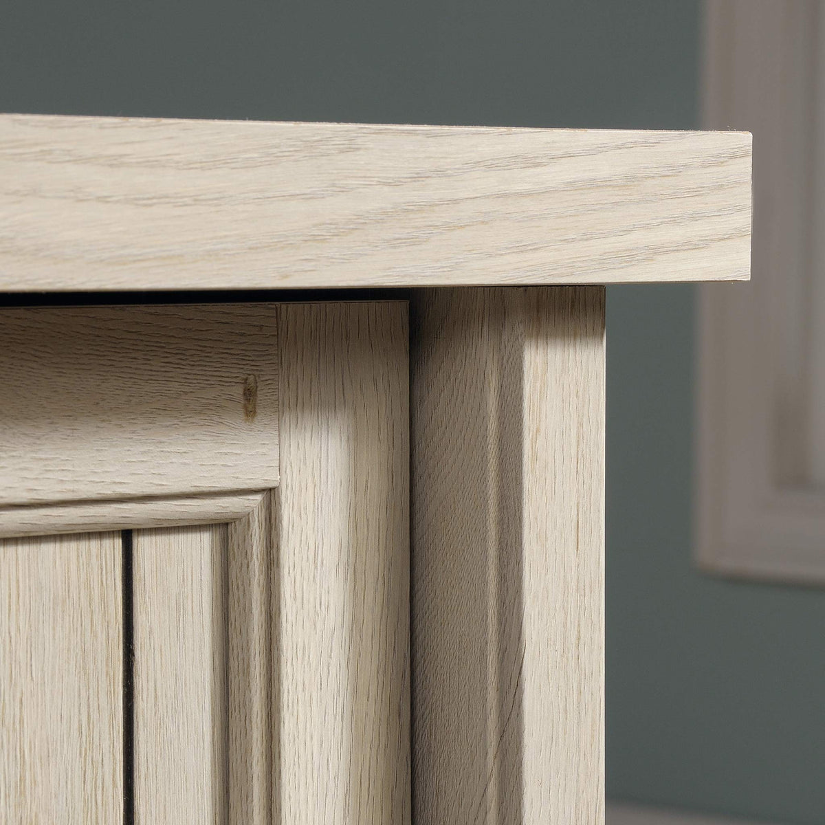 Sauder Costa Office Desk with Drawers, Executive Desk with File Drawer Storage, in Chalked Chestnut