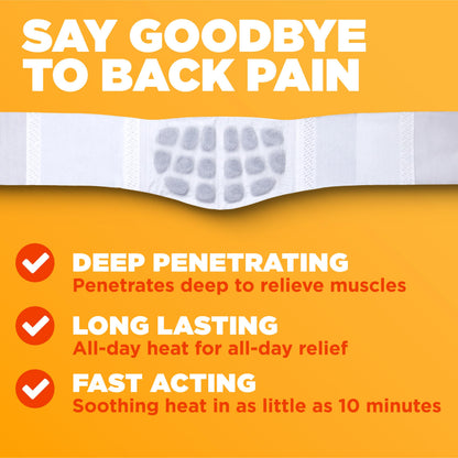 ThermaCare Advanced Back & Hip HeatWraps - Long-Lasting, Disposable Heat Therapy for Lower Back Pain, Muscle Soreness, & Herniated Discs - Drug-Free - L/XL - (10-Count)