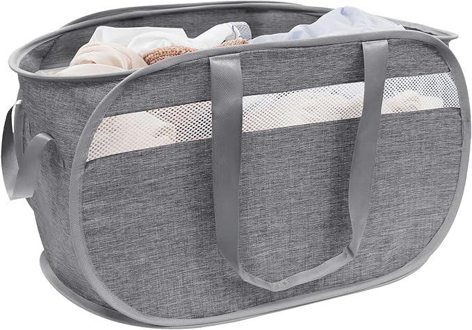 Collapsible Laundry Baskets, Foldable Tear Proof Pop Up Hamper