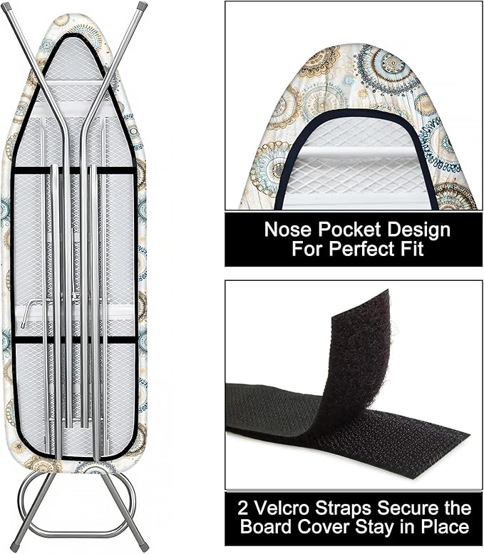 Ironing Board Cover 15"x54", Standard Size Replacement Iron Board Covers